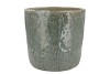 IRON STONE LIGHT BLUE GLAZED POT 21X19CM