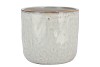 IRON STONE WHITE GLAZED POT 21X19CM