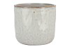 IRON STONE WHITE GLAZED POT 24X23CM