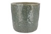 IRON STONE LIGHT BLUE GLAZED POT 24X23CM