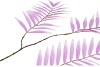 SILK PALM LEAF LILAC  87CM NM