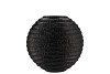 INGA JADA BLACK OVAL VASE WAVE 23X10X22CM NM