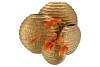 INGA JADA GOLD OVAL VASE WAVE 23X10X22CM