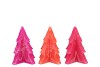 FROSTY FUCHSIA MIX PINE TREE CANDLE 9X12CM ASS