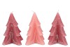 FROSTY SWEETS PINK MIX PINE TREE CANDLE 12X15CM ASS