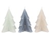 FROSTY GREY MIX PINE TREE CANDLE 12X15CM ASS