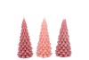 FROSTY SWEETS PINK MIX X-MAS TREE CANDLE 6X12CM ASS