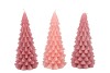 FROSTY SWEETS PINK MIX X-MAS TREE CANDLE 8X16CM ASS