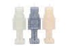 FROSTY NUTCRACKER GREY MIX CANDLE 7X7X20CM