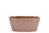 IRON STONE OLD PINK GLAZED OVAL POT 23X9X10CM