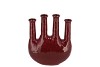 INGA JAHRA PURPLE VASE OVAL TUBE ACTIVE GLAZE 23X10X27CM