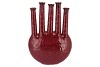 INGA JAHRA PURPLE VASE OVAL TUBE ACTIVE GLAZE 34X15X47CM