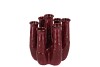 INGA JAHRA PURPLE VASE TUBE ACTIVE GLAZE 15X13X18CM