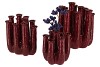 INGA JAHRA PURPLE VASE TUBE ACTIVE GLAZE 15X13X18CM