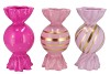 CANDY GOLD PINK/LILA MIX VASE ROUND ASS 13X13X25CM