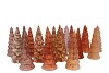 TWINKLE WARM SAND MIX GLASS TREE LIGHTS ASS 9X22CM NM