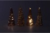 TWINKLE WARM SAND MIX GLASS TREE LIGHTS ASS 9X22CM NM