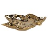 LEAF MAPLE PLATE GOLD 24X24X4CM