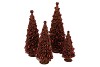 SPARKLE BRONZE TREE XMAS BALL 14X32CM