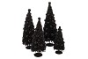 SPARKLE BLACK TREE XMAS BALL 14X32CM