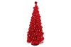 SPARKLE RED TREE XMAS BALL 25X64CM