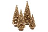 SPARKLE CHAMPAGNE TREE XMAS BALL 14X32CM