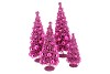 SPARKLE FUCHSIA TREE XMAS BALL 14X32CM