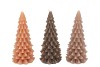 FROSTY WOODS BROWN MIX X-MAS TREE CANDLE 8X16CM ASS