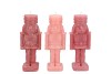 FROSTY NUTCRACKER SWEETS PINK MIX CANDLE 6X6X16CM