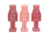 FROSTY NUTCRACKER SWEETS PINK MIX CANDLE 7X7X20CM