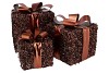 SPARKLE COPPER GIFTBOX WITH LED SET 3 15/20/25CM