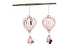 GLASSBALL ORNAMENTS BALLOON PINK MIX ASS S/2 7X7X16CM