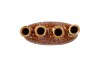 INGA JAHRA BROWN VASE OVAL TUBE ACTIVE GLAZE 23X10X27CM