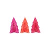 FROSTY FUCHSIA MIX PINE TREE CANDLE 6X8CM ASS