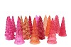 TWINKLE FUCHSIA MIX GLASS TREE LIGHTS ASS 9X22CM NM