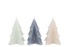 FROSTY GREY MIX PINE TREE CANDLE 9X12CM ASS