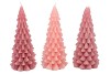 FROSTY SWEETS PINK MIX X-MAS TREE CANDLE 9X20CM ASS