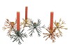 COSMO AUTUMN MIX CANDLE HOLDER SNOWFLAKE ASS 17X17X15CM