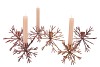 COSMO COPPER MIX CANDLE HOLDER SNOWFLAKE ASS 17X17X15CM