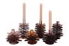 COSMO COPPER MIX CANDLE HOLDER PINE CONE ASS 12X12X15CM