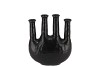 INGA JAHRA BLACK VASE OVAL TUBE 23X10X27CM NM