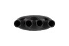 INGA JAHRA BLACK VASE OVAL TUBE 23X10X27CM