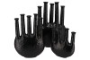 INGA JAHRA BLACK VASE OVAL TUBE 23X10X27CM