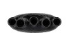 INGA JAHRA BLACK VASE OVAL TUBE 28X12X39CM