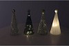 TWINKLE GREY MIX GLASS TREE LIGHTS BALL ASS 9X22CM NM