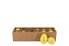 EGGS CHICKEN YELLOW GLITTER P/12