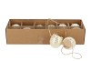 EGGS CHICKEN OPEN WITH ROPE NATURAL WHITE GLITTER P/12