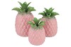 PINEAPPLE TROPICAL PINK VASE 23X23X33CM