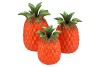 PINEAPPLE TROPICAL ORANGE VASE 23X23X33CM