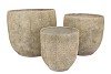 CASABLANCA SAND POT IRON S/3 40X35CM/32X31CM/24X25CM